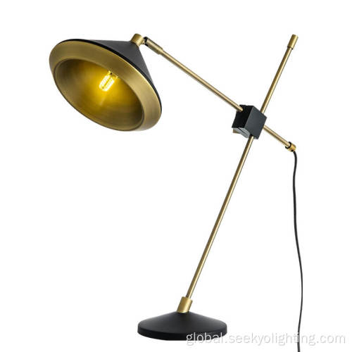 Iron Table Lamp Shade Angle Adjustable Bronze Table Lamp Factory